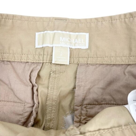 MICHAEL Michael Kors Khaki Poplin Cargo Pants 2 - Picture 5 of 6